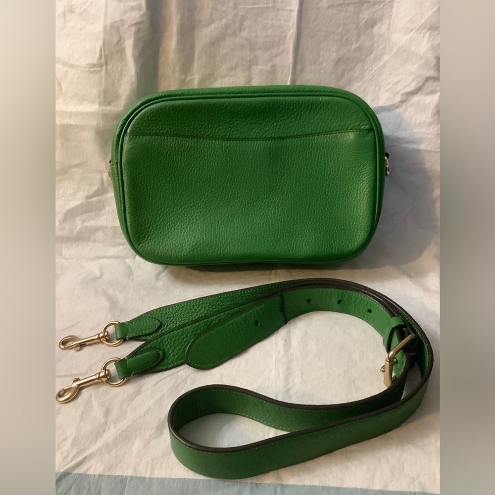 COACH Jamie Green Leather Shoulder / Crossbody Camera Bag - Picture 2 of 16